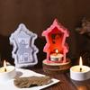 Food Safe Heat Resistant Silicone Craft Mould Create Hollow House Candle Holders Halloween Decoration