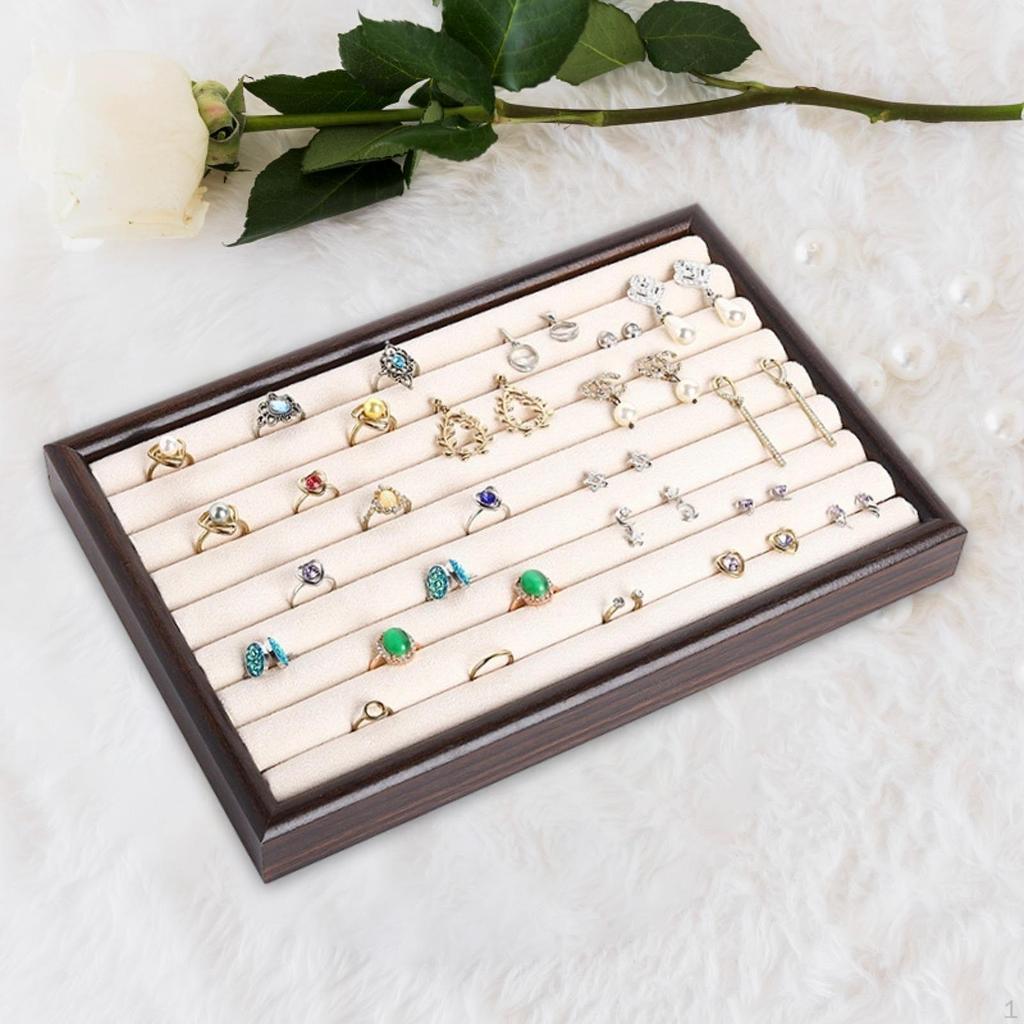 Holder Display Tray Case Accessory Tabletop Jewelry Organizer for Shop Store Selling Show