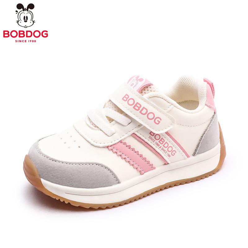 Babudou toddler shoes, unisex baby shoes, autumn breathable children's non-slip athletic shoes, leather-faced infant functional shoes