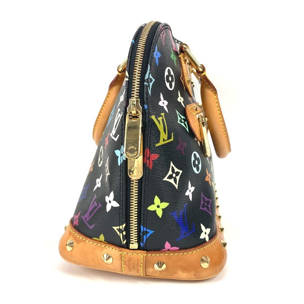 Louis Vuitton M40444 MonogramMulticolore Alma PM Tote Bag Hand Bag Noir Black