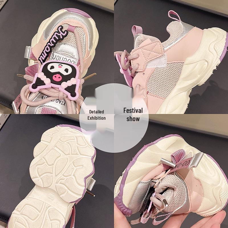 My Melody & Kuromi Księżniczkowe Sneakersy - Dziewczęce Urocze Buty Taty na Wiosnę/Jesień 2025