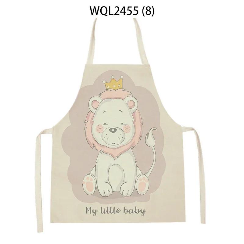 Animal Kitchen Apron Women Pinafore Child Apron Household Cleaning Supplies Baking Cooking Accessories Sleeveless Linen Bibs