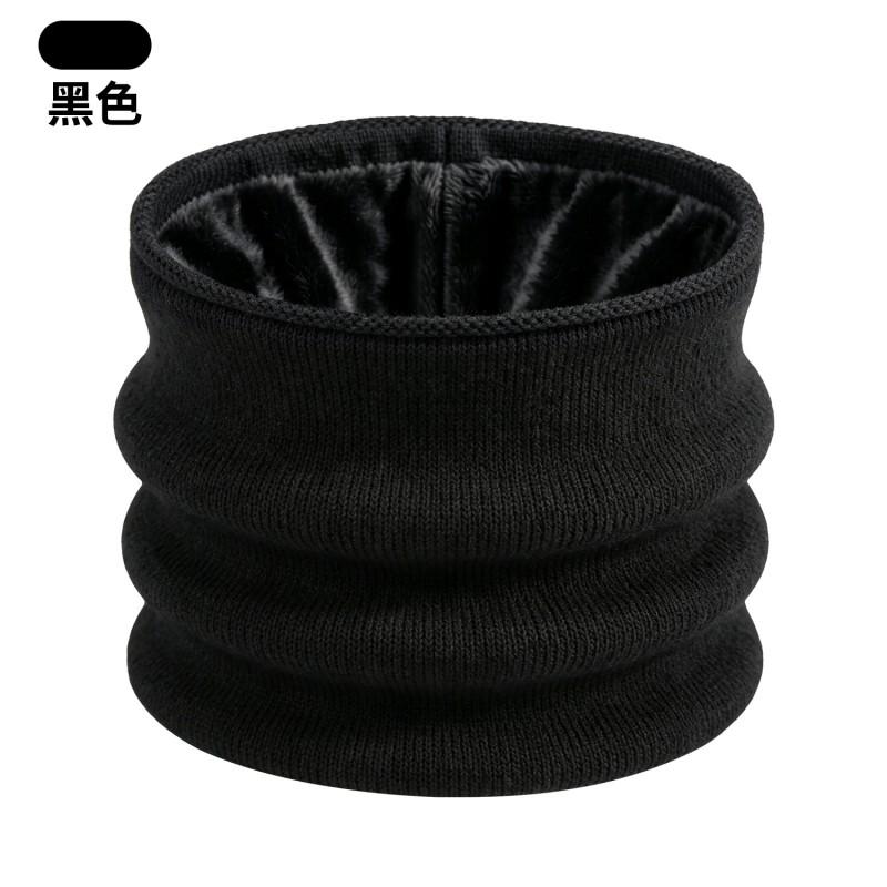 Unisex Knitted Neck Warmer Scarf Winter Fleece-Lined Thick Hooded Gaiter Cycling Outdoor Cold Weather