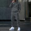 Heren Trainingspak 2 Delig Met Capuchon En Vetersluiting Sweatshirt En Cargo Joggingbroek Set