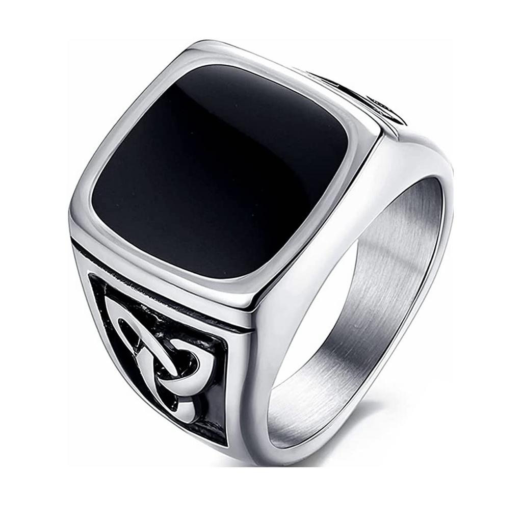 Celtic Trinity Knot Titanium Steel Men's Ring Unique Jewelry Band