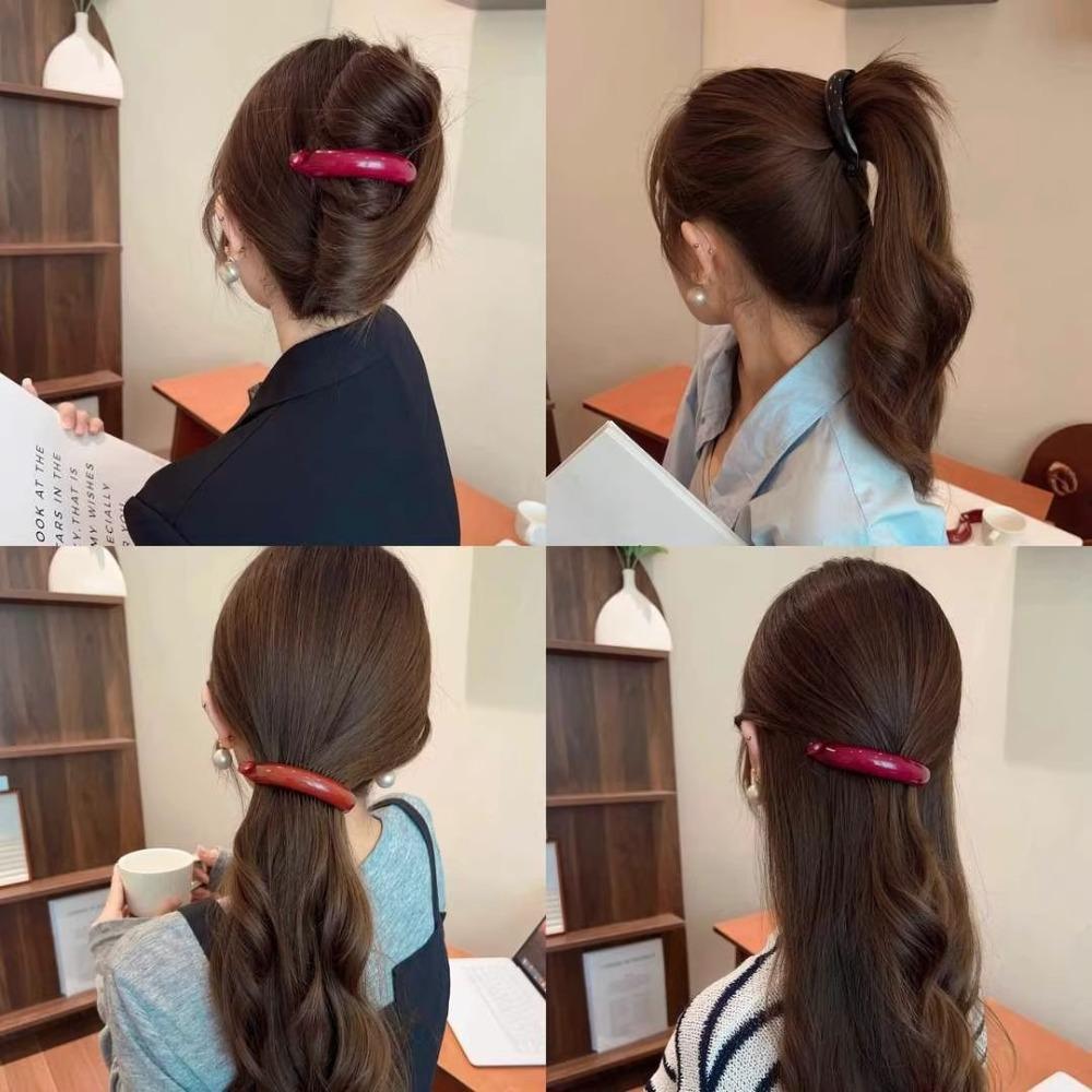 Large Twist Hair Clip Barrettes Womans Hairpins Retro High Ponytail Clip  Girl