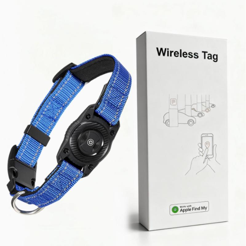 Dog Cat Pet Collar GPS Tracker Apple Find My Certified IP68 Waterproof Anti Lost Reflective Adjustable S M L