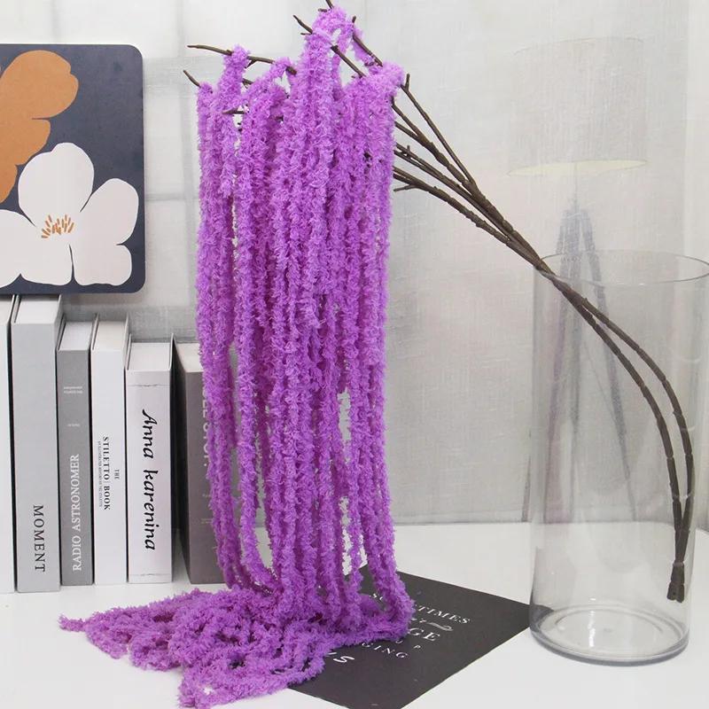 DIY Dried Flowers Hanging Amaranthus for Wedding Arch Bridal Bouquets Decor Eternal Lovers Tears Nordic Shop Windows Display