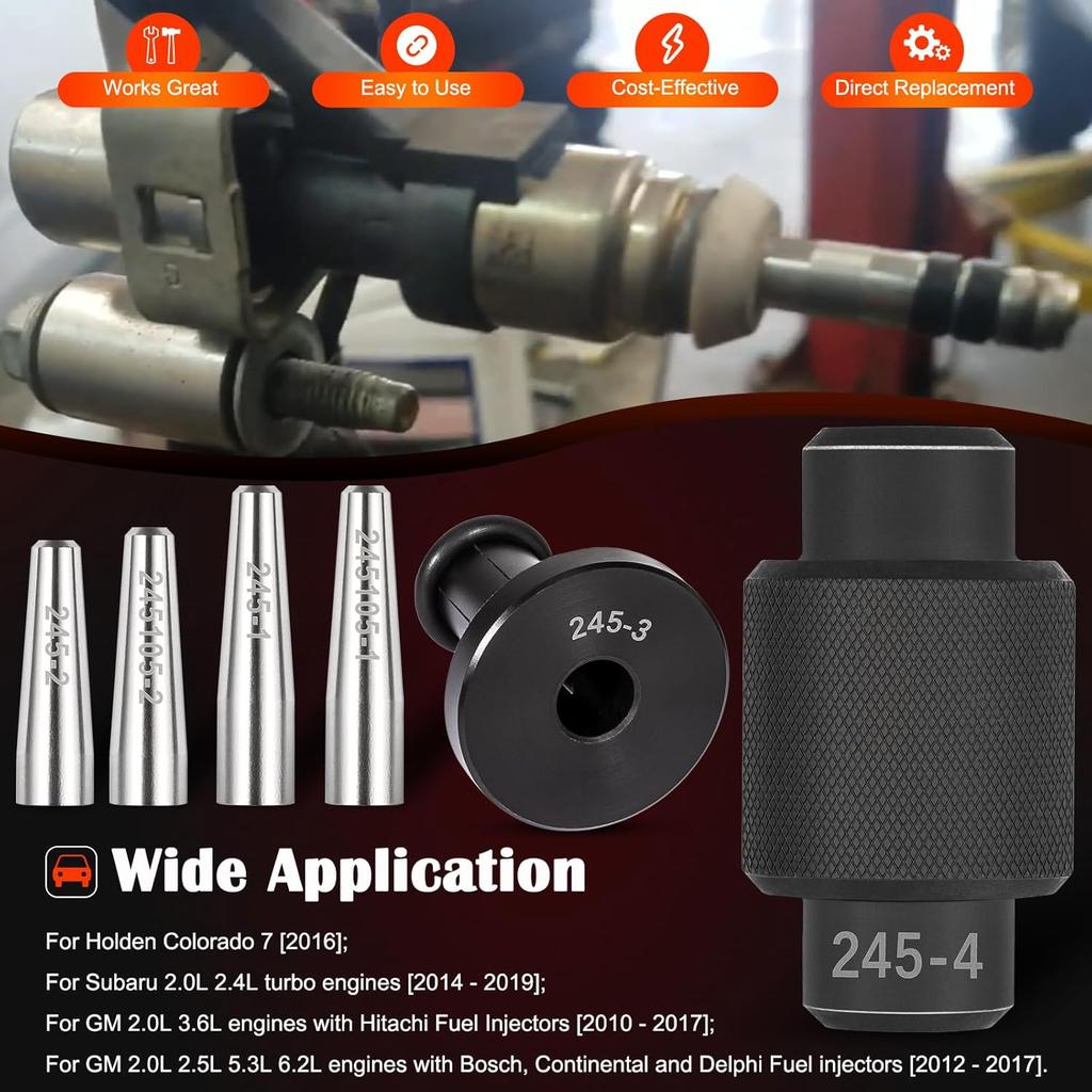 GM245 Fuel Injector Seals Tools Set Perfectly Compatible With GM Subaru Engines, Replaces For #EN-49245, EN-51105 And #18683AA000
