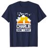Charlie Not Surfing T-Shirt Unisex Modernes Offenbarungsfilm-Muster Aufgedrucktes T-Shirt Mode Vielseitig Reines Baumwoll-T-Shirt