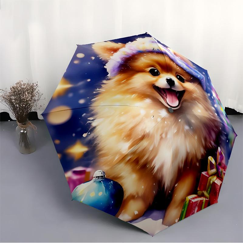 1pc Pomeranian Automatic Open/Close Umbrella, Lightweight for Women/Men, Perfect Gift - for Everyday or Holiday Eventsyy251127084