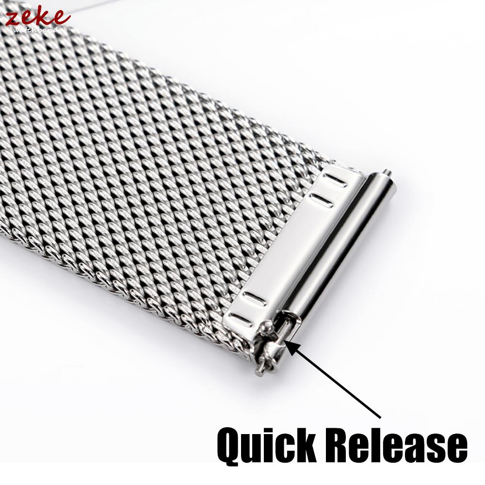 Curea de ceas milaneză 18mm 20mm 22mm Metal pentru Huawei Watch GT5/GT4 Brățară cu eliberare rapidă pentru Samsung Galaxy Watch 7/6/5/4