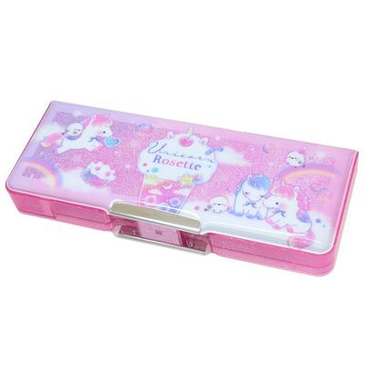Kamiojapan Unicorn Rosette Compact Double-Sided Opening Pencil Case