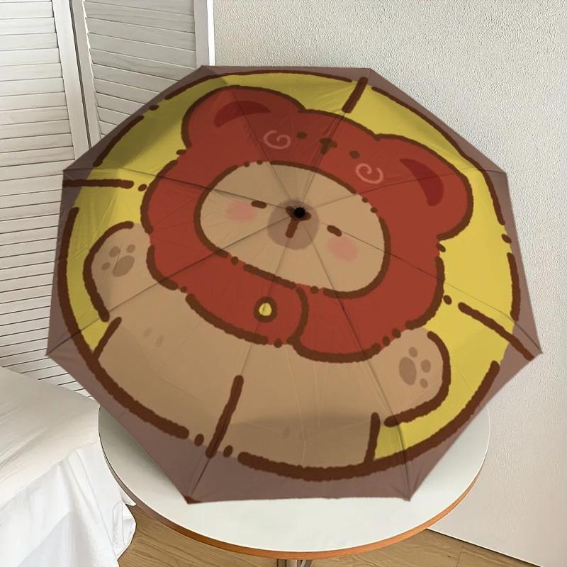 

1pc Cute Capybara Automatic Folding Umbrella - Compact 8-Rib Design,Perfect Gift for Friends & Family yy250926068