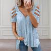 Damen Bluse Sexy Atmungsaktiv Damen Sommer T-Shirt Weiche Sommerbluse Übergröße Damen Sommer Top Damenbekleidung