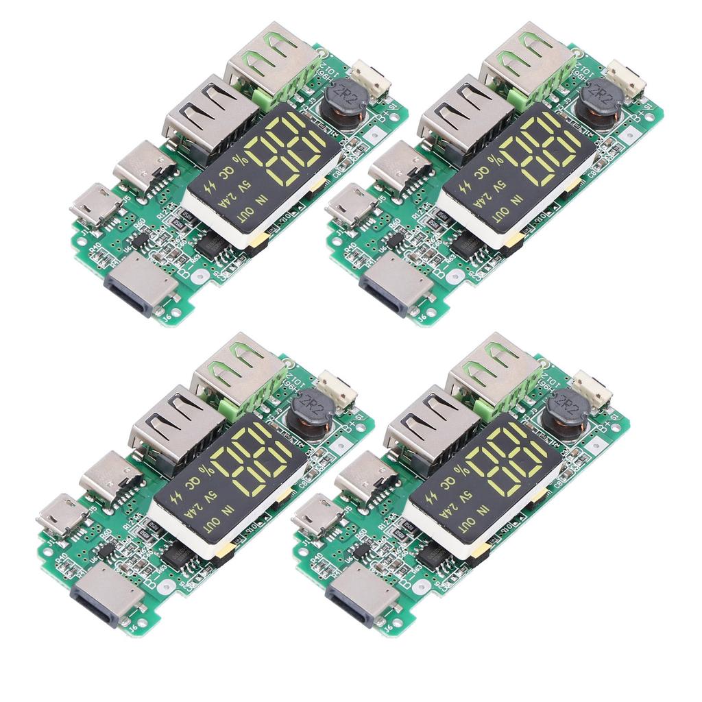 4 Peças Placa de Carregamento de Energia Móvel Módulo USB Duplo 5V 2.4A com Proteção contra Sobrecarga