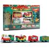 ABS Electric Train Set Battery Powered Electric Rail Cart New Railway Car Toy  Xmas Gifts