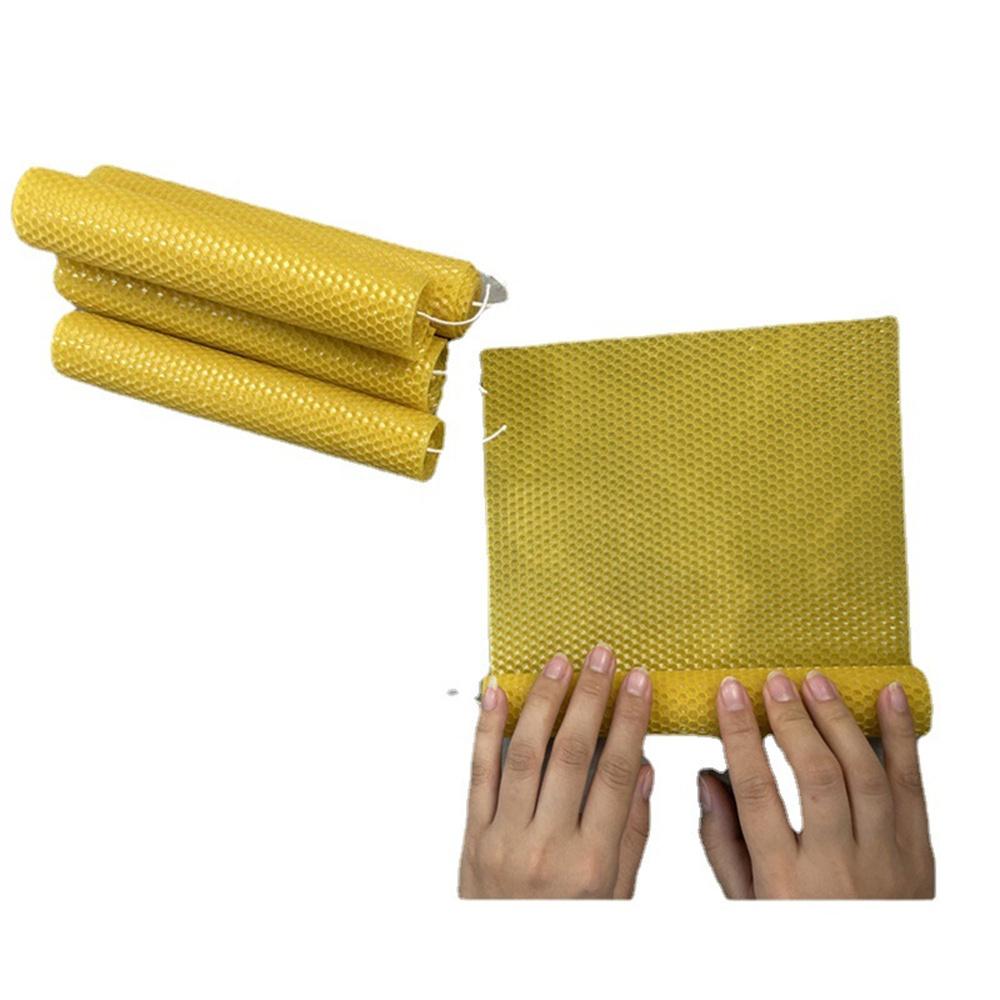 Kit de 12 Láminas Finas de Cera de Abeja Set para Velas Hechas a Mano con Panal de Abeja DIY Actividades Manuales Familiares Decoración para Cena a la Luz de Velas