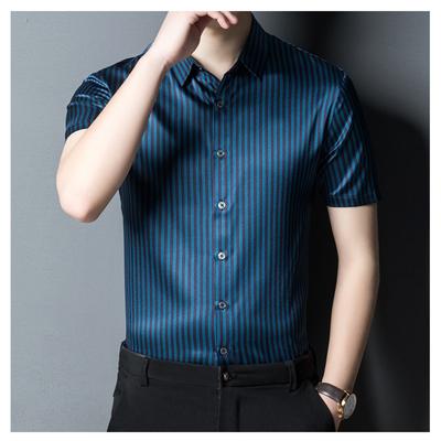 Košile Pánská Korejský Styl Módní Krátký Rukáv Košile Business Casual Poloviční Rukáv