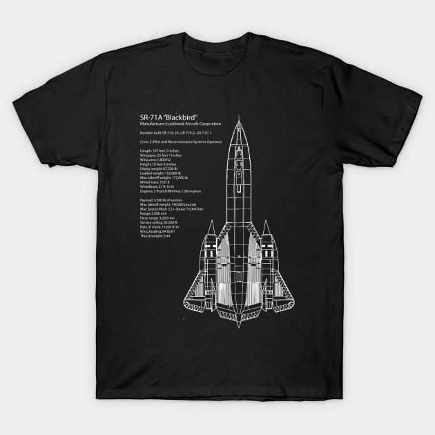 

Men Black Print T-shirt Sr71 Blackbird No-Cut Transfer Paper Print Cotton Tshirt 4XL чорний