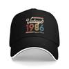 Vintage 1986 Birthday Gift Born Made 1986 Baseball Cap Outdoor Gym Sun Visor Hip Hop Hats Women Men Fashion Custom Baseball Caps