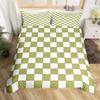 Geometric Plaid Duvet Cover Set Twin Queen Modern Aesthetic Checkerboard Comforter Cover Checkered Grid Bedding Set for Boys Men
