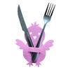 4Pcs Easter Knife Fork Holder Tableware Bag Non-woven Chick Rabbit Cutlery Bag Organizer Easter Bunny Party Supplies Home Decor