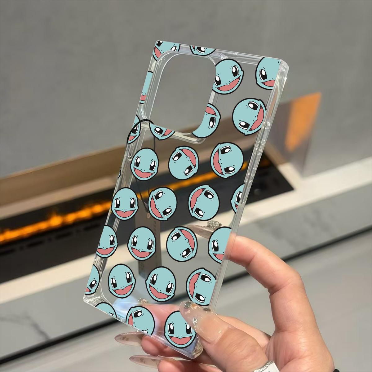 

Clear Square Back Tube Case Protection For iPhone 15 Plus 14 Pro Max 12 11 13 16 ProMax Anti-Oxygen,Squirtle Pattern Casing iphone 16