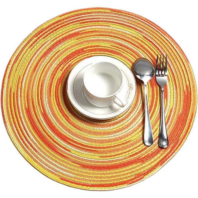Round Braided Placemat Anti Scald Elegant Beautiful Home Decoration