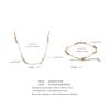 Yhpup Neuheiten Edelstahl Naturperle Quadratische Kette Koreanische Halskette Armband Schick Gold PVD-beschichtet Mode Charm Schmuck
