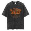 Jesus Died For Me Now I Live For Him TShirt Washed Cotton Graphic Tee Romans 510 Bible Verse Vintage Acid Wash Streetwear Top