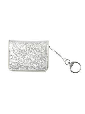 Homeboisportclub Leather Keyring Card Holder - Silver