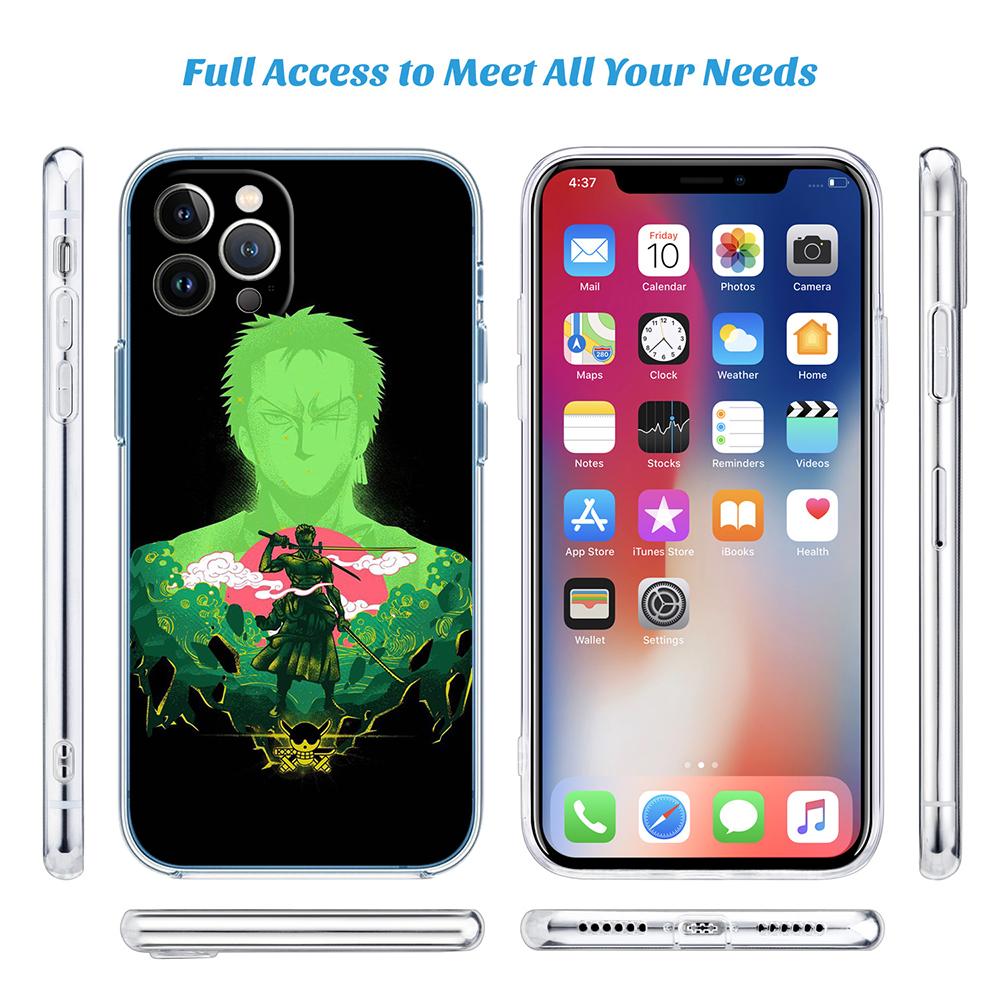 FM50 Zoro One Piece Soft Shell Transparent Phone Case for Samsung Galaxy A04 A04S A14 A23 A34 A54 M23 M33 M52 M53
