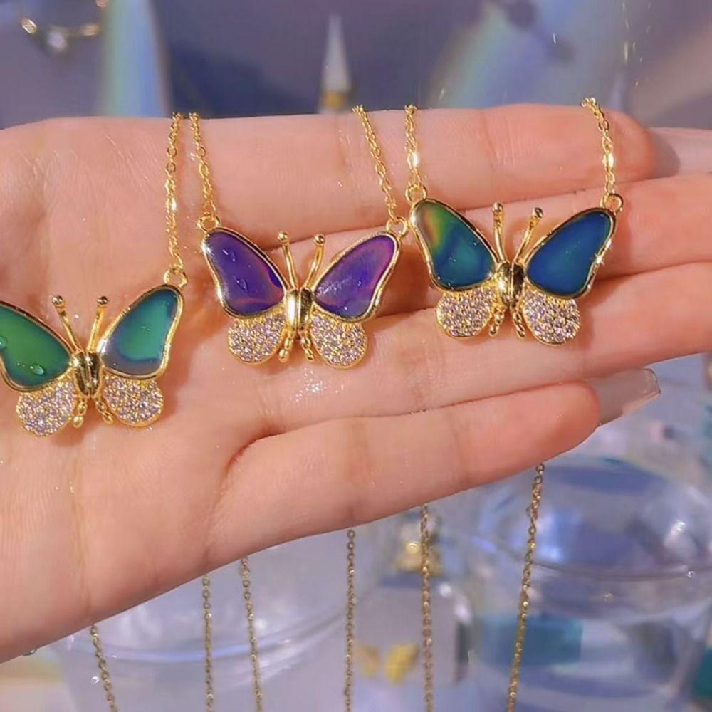 Jewelry Accessories Temperature Sensing Color Necklace Gold Color Magnetic Necklace