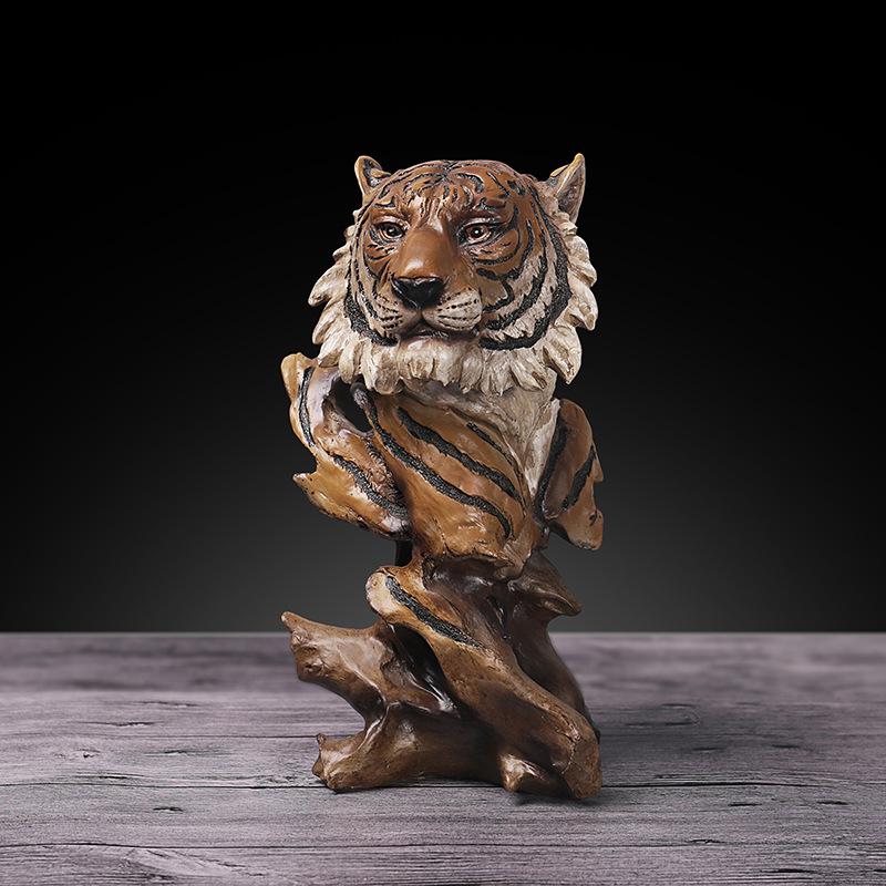 Creative Faux Wood Eagle Head Ornament for Home or Office Decor - Retro Moving Gift