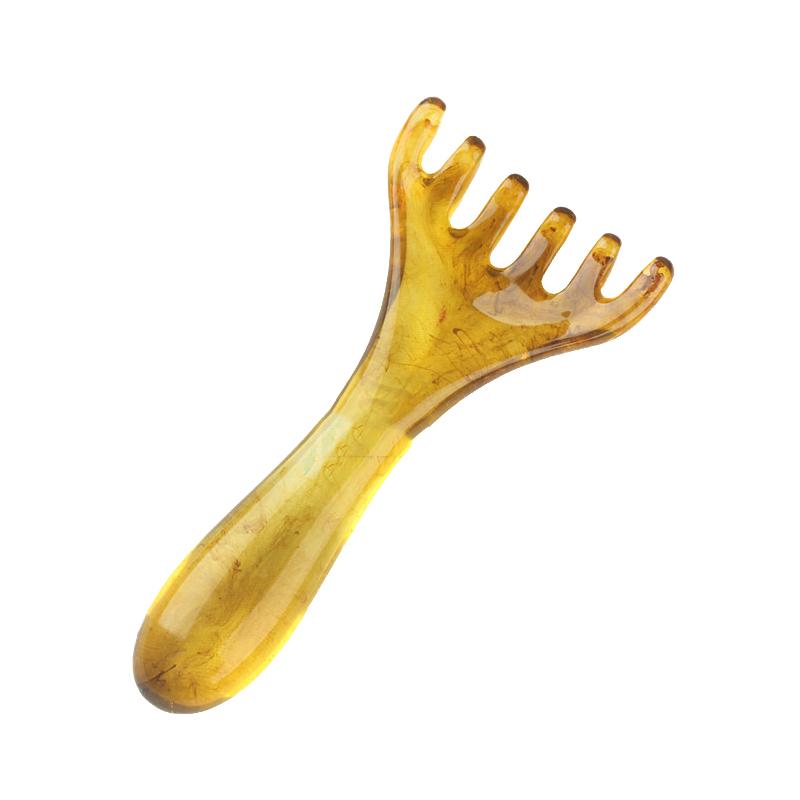 Head Massager Resin Deer Antlers Scalp Massage Gua Sha Head Relax Relief Stress Improve Sleep Scalp Scraping Massager