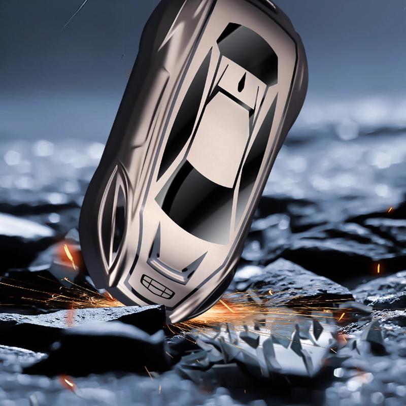 Car Remote Key Case Metal for Geely Monjaro L Boyue L Starry Emgrand Binrui Cool Coolray Key Holder Protector Shell Keychain Fob
