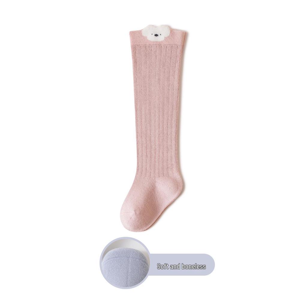 Newborn Non-Binding Knee-High Cotton Socks for Spring and Autumn