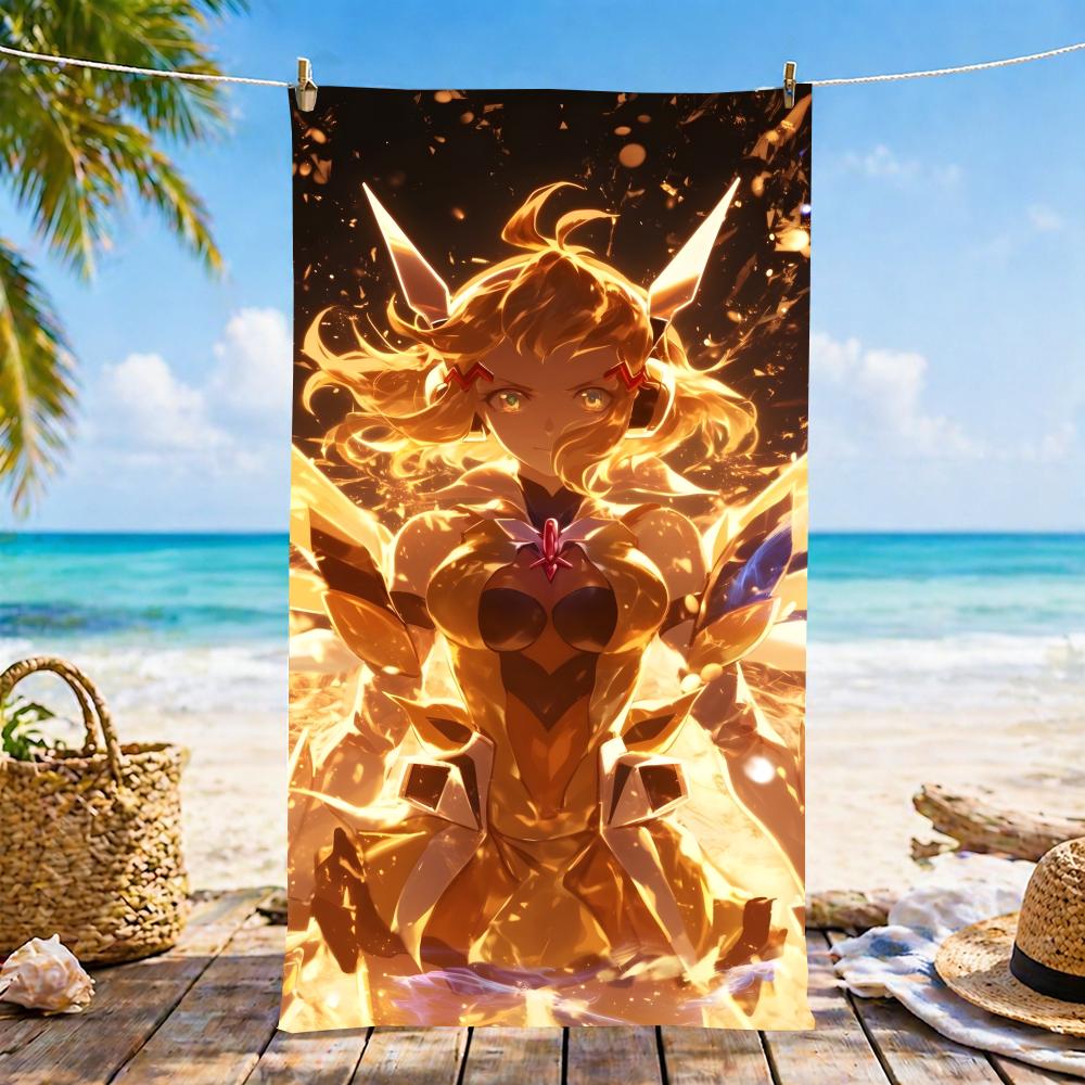 S-Senkizesshosymphogear-S Towel Microfiber Beach Towel, Quick-Dry, Sand-Free, Ultra-Fine Fiber, Super Soft.