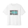 Impossible To Possible Typography Tee | Inspirational Graphic T-Shirt