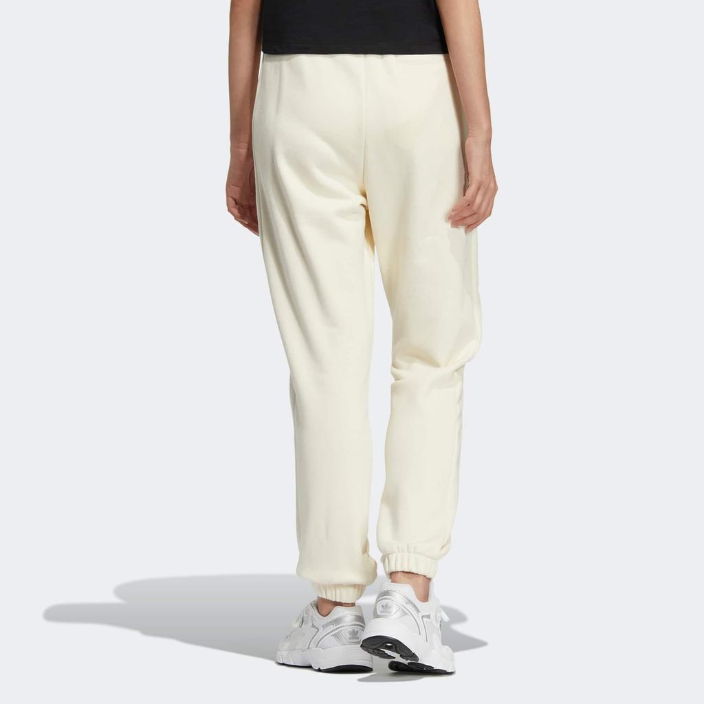 Adidas Originals Solid Color Drawstring Cuffed Sweatpants Women Bottoms Off-White IC8134