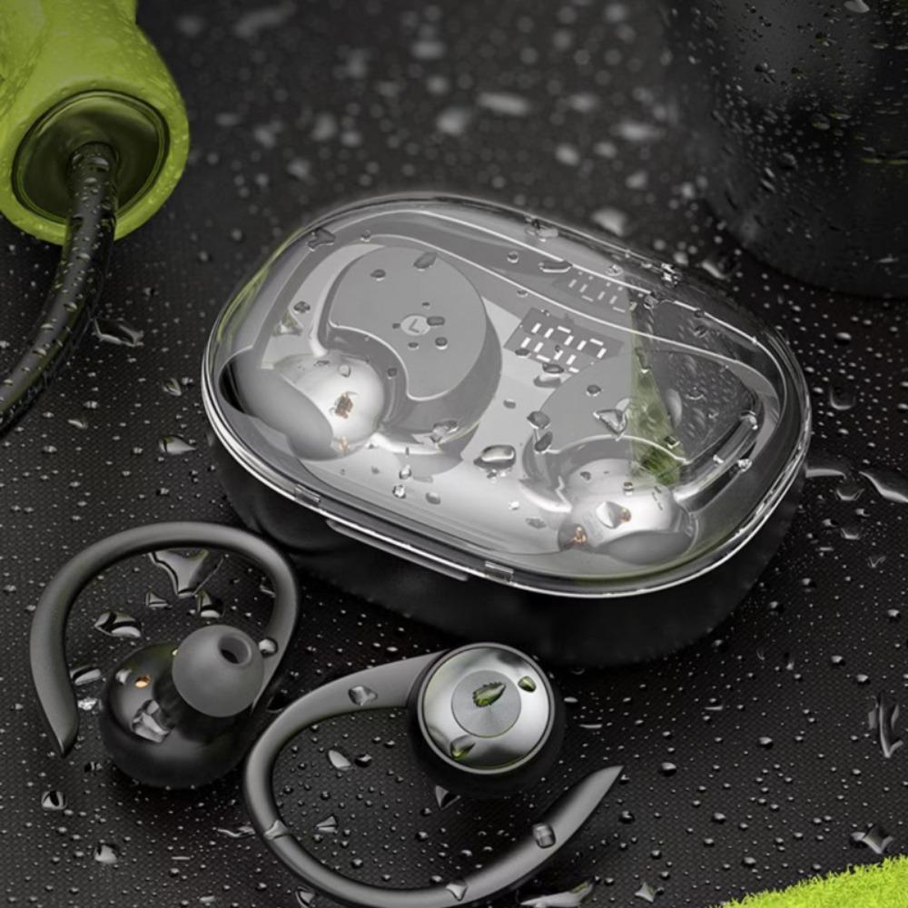 Ny Bluetooth-oppgradert versjon av kjørende Bluetooth-hodesett Ekte trådløs støyreduksjon og semi-i-øret sportshodesett