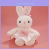 Plush Rabbit Toy With Dress And Bow Decoration For Girls