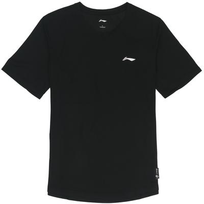 Plain Lightweight Quick-Dry Round Neck Short Sleeve T-Shirt Men Tops Black ATSS447-1