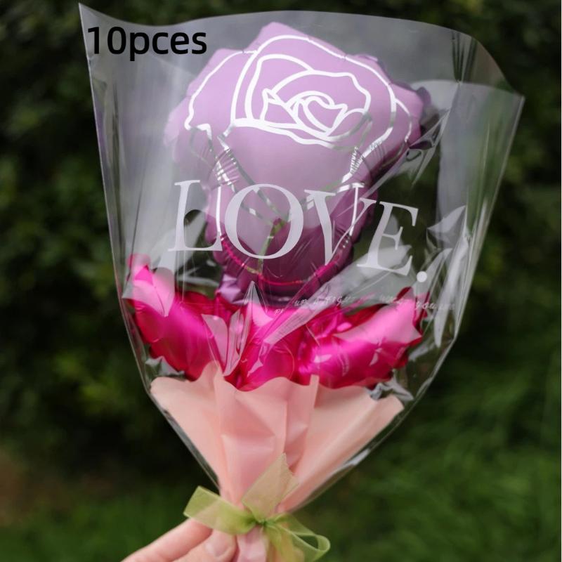 10Pcs Small Size Carnation Shaped Valentines Day Balloon Mini Rose Flower Balloons Mother's Day Baby Shower Party Decor