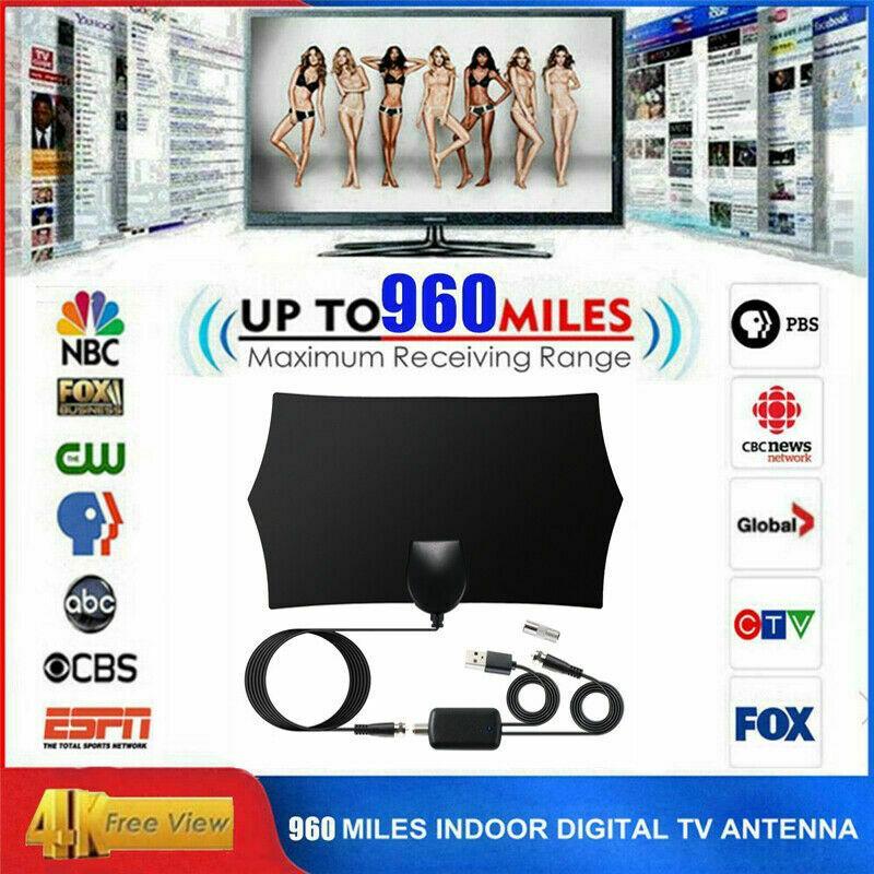 960 Mile Range Antenna TV Digital HD Skywire 4K HDTV 1080P Indoor with Amplifier