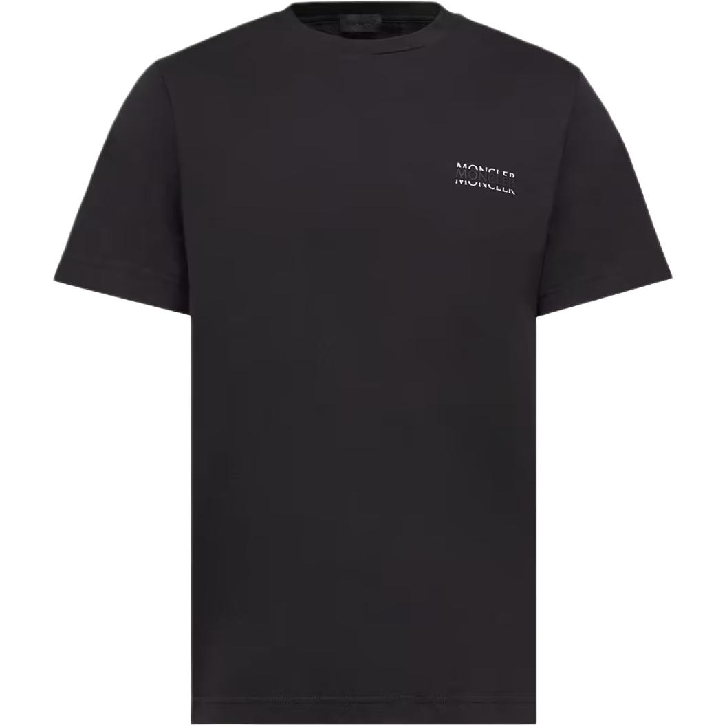 Moncler SS26 Katoenen Jersey T-shirt Met Logo Heren Tops L10918C0000789AYW999 S black