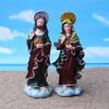 2Pcs of Colorful Holy Father and Mother Resin Garden Landscaping Decoration Crafts Ornaments