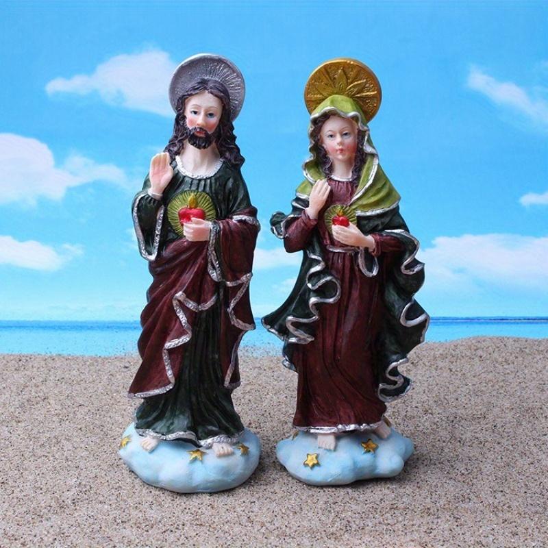 

2Pcs of Colorful Holy Father and Mother Resin Garden Landscaping Decoration Crafts Ornaments 5.5*5.1*15cm