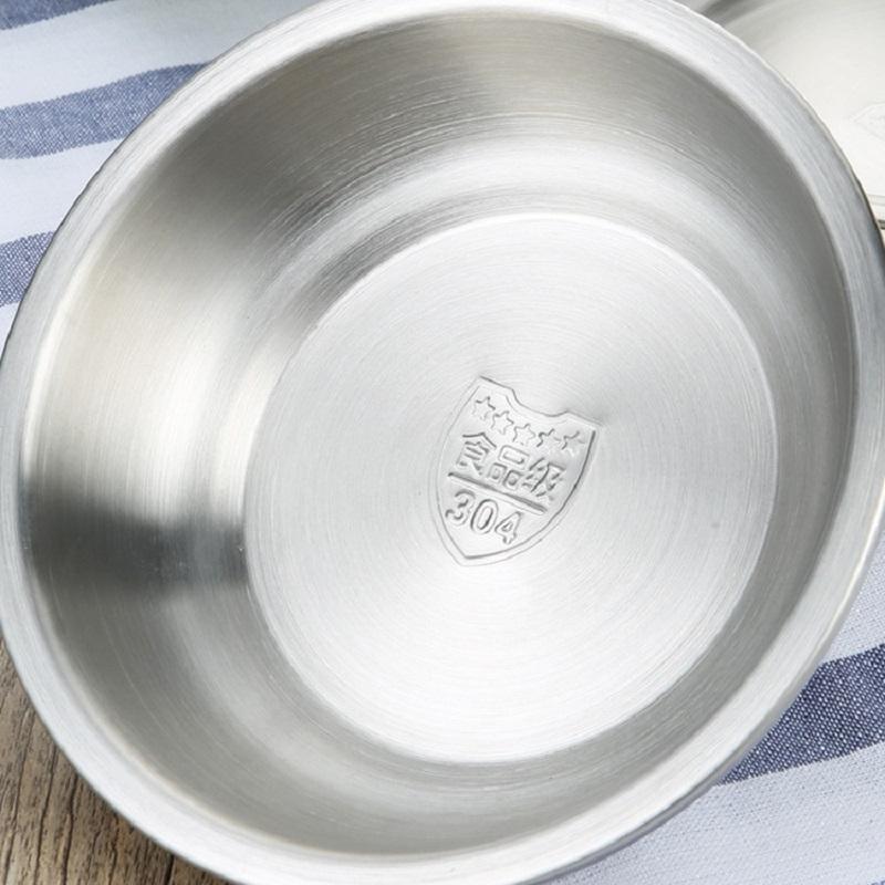 Set de farfurii din oțel inoxidabil 304 de înaltă calitate, bol rotund pentru cină, farfurie de condimente, restaurant, bucătărie de acasă, veselă ustensile de bucătărie